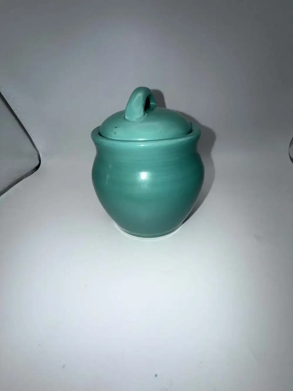 Crestview Collection Jade Green Ceramic Lidded Sugar Jar